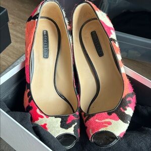 Women's Multicolor Peep Toe Heels